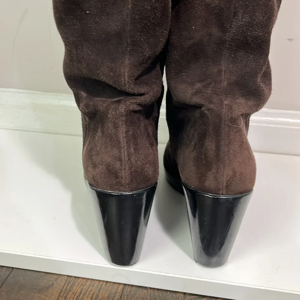 Stuart Weitzman Saratoga brown suede over the knee boots